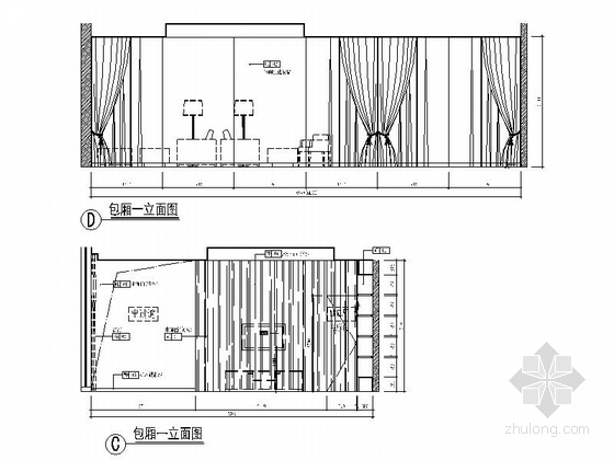 [广西]某中式时尚餐厅室内装修施工图（含实景）-图7