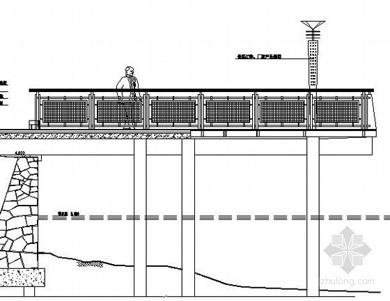 CAD做法大样资料下载-挑高观景平台剖面做法大样