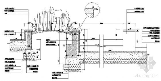 给水厂机械絮凝池剖面图资料下载-某树池剖面图
