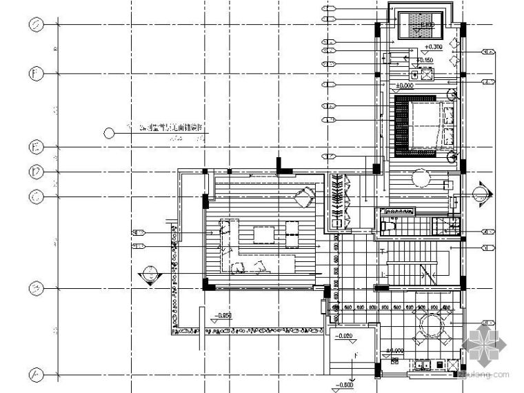 二层半坡顶别墅施工图资料下载-某高档二层别墅装修施工图