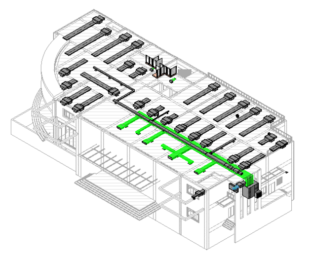 Revit机电培训讲义123页-空调风系统三维视图