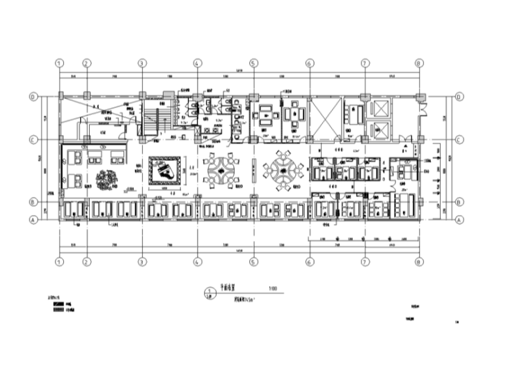 2米宽人行施工图资料下载-长46.15米宽15.82米百世得咖啡厅装修施工图