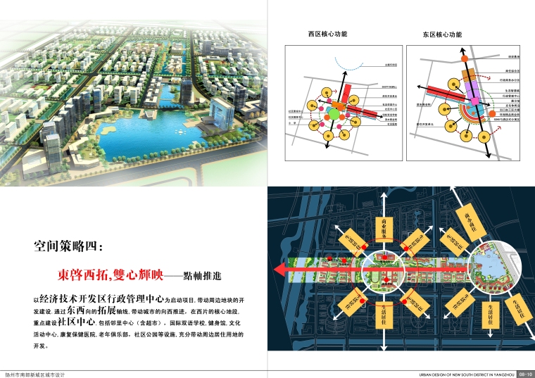 [江苏]扬州南部新城城市设计方案文本-08-10城市设计框架4-双心