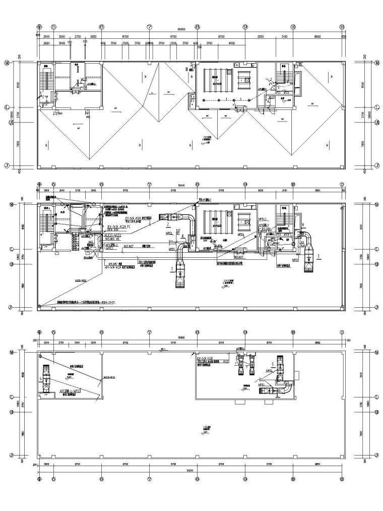 [河北]旧村改造商办楼电气施工图（含负荷计算表）-屋顶机房层电气平面图