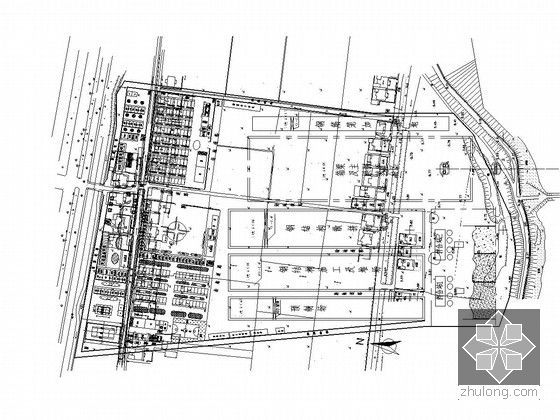 3×210m钢混叠合梁结构拱桥总体施工组织设计附CAD（大直径承台基础 逐跨顶推）-施工总平面布置图