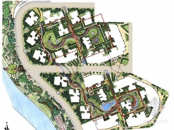 CAD居住区配套资料下载-[成都]“天空花园”高档居住区及配套公园商业景观设计方案