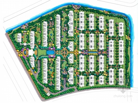 别墅景观规划设计资料下载-[杭州]高档连排别墅景观规划方案（国外知名设计公司）