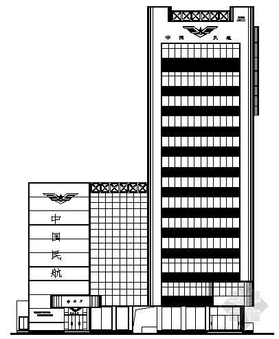 旅馆综合楼资料下载-福建省民航管理局十三层售票综合楼建筑施工图