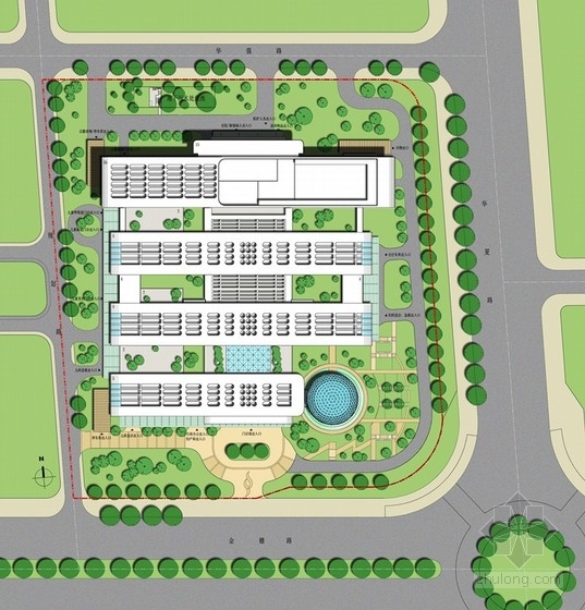 [广州]医疗中心建筑设计方案文本-医疗中心平面图 