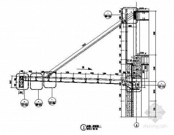 钢结构施工图27米资料下载-15米钢结构雨蓬结构施工图（含雨篷计算书）