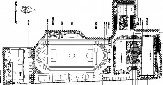 运动场围墙施工图资料下载-[北京]校园园林景观工程施工图