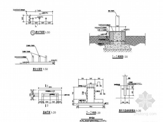 旗杆基础CAD资料下载-旗台施工图