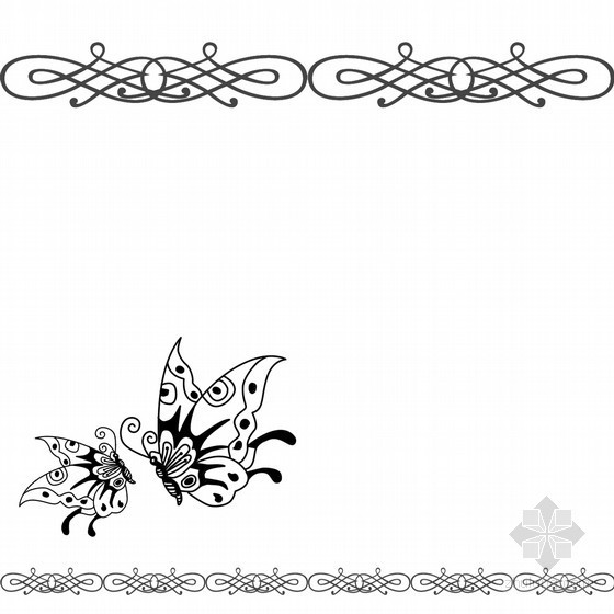 花纹装饰贴图资料下载-蝴蝶花纹装饰贴图