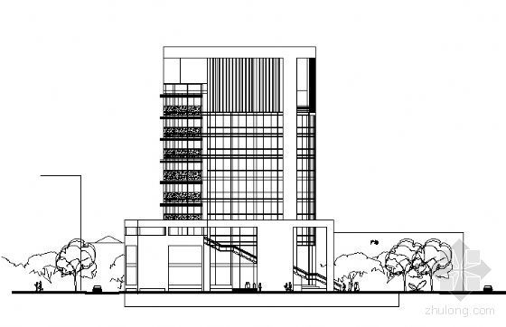 圆形平面办公建筑资料下载-某九层文化会所建筑方案图（圆形平面）