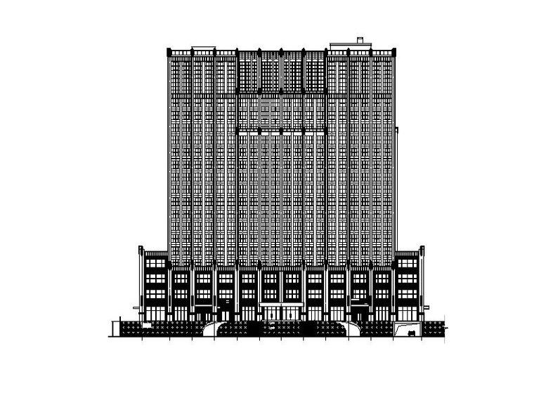 塔式高层商业办公建筑图纸资料下载-[福建]高层塔式多功能酒店建筑施工图