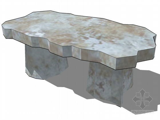 树脂型合成石资料下载-石凳SketchUp模型下载