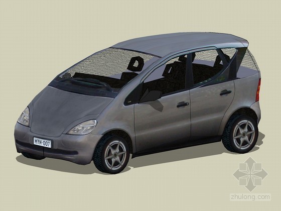 小汽车CAD模型资料下载-时尚小汽车SketchUp模型下载