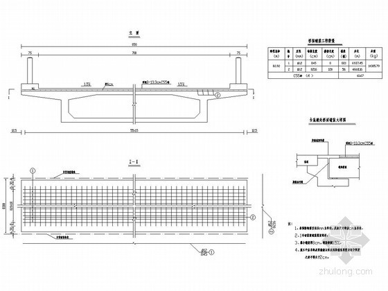 分离式桥面铺装施工资料下载-分离式立交桥桥面铺装钢筋构造图