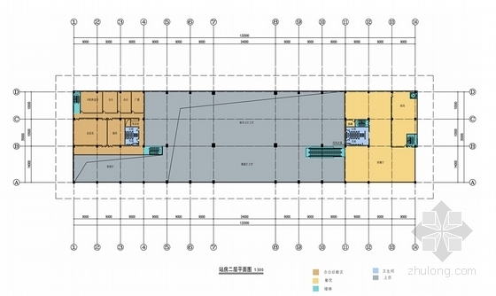 [宁夏]2层长途汽车站建筑设计方案文本-2层长途汽车站各层平面图