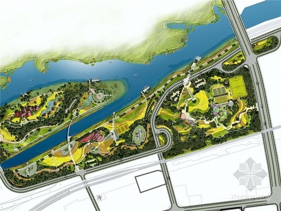 带状绿地景观设计方案资料下载-[天津]杨柳青自然生态公园景观设计方案