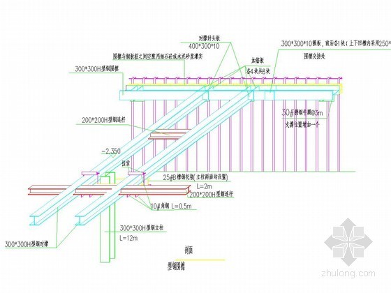 天然气管道防护资料下载-[江苏]钢板桩支撑及树根桩支撑深基坑支护施工图