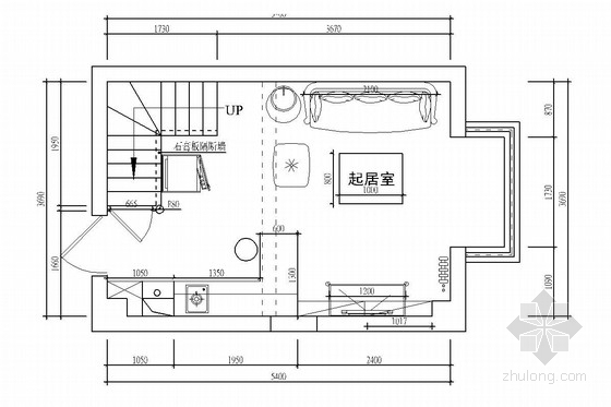 一居室欧式资料下载-[北京]温馨欧式风格两层复式一居室装修图（含效果图）