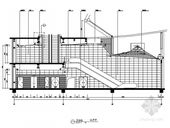 [江苏]名家提名综合性地方历史艺术博物馆设计施工图（含效果实景）序厅立面图