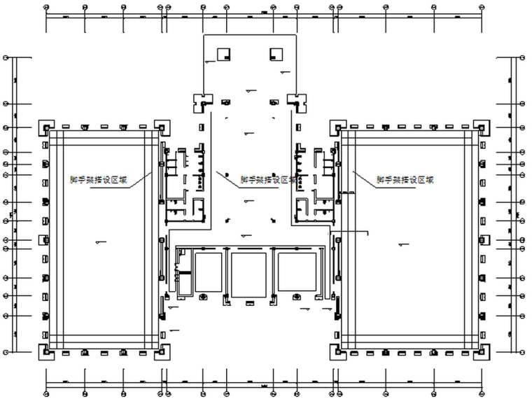 脚手架施工图CAD资料下载-敦煌国际酒店室内脚手架施工方案