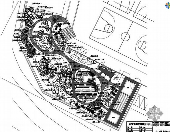 景观园建工程工期资料下载-东莞某中学景观改扩建工程园绿化施工图