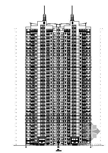 住宅建筑初步设计文本资料下载-浦东某花园小区二期8、9号楼建筑初步图
