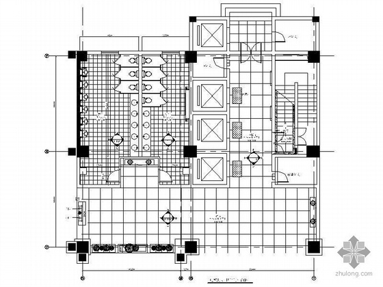 6m2卫生间装修图纸资料下载-国际大酒店电梯厅及卫生间装修图