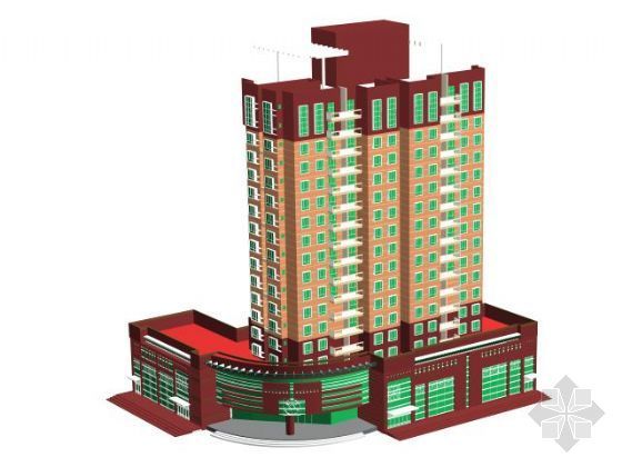 2010年高层建筑资料下载-高层建筑模型
