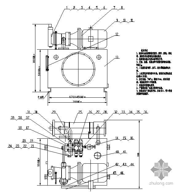液压坝图资料下载-液压系统装配图