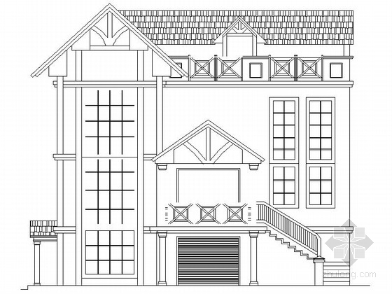 三层临街住宅设计图资料下载-某新农村三层住宅建筑方案设计图