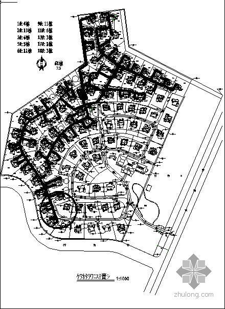 市政生活污水资料下载-某别墅小区生活污水管道布置图