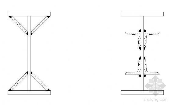 实腹钢梁与混凝土柱图集资料下载-实腹梁的补强简图