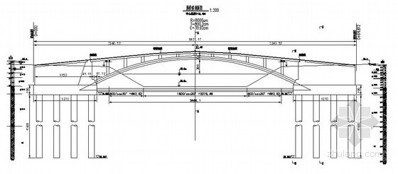 3孔空腹式拱桥资料下载-新乡市某空腹式拱桥土建工程设计图(二)