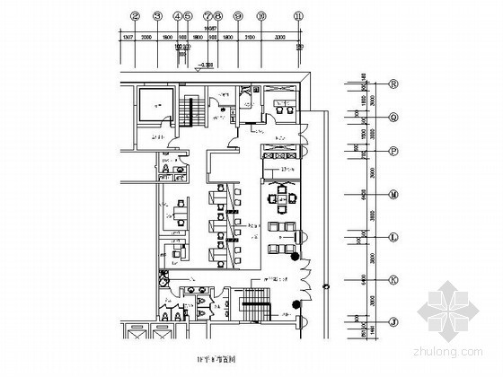 办公接待大厅室内装修图资料下载-[北京]某银行办公空间局部室内装修设计图（含效果）