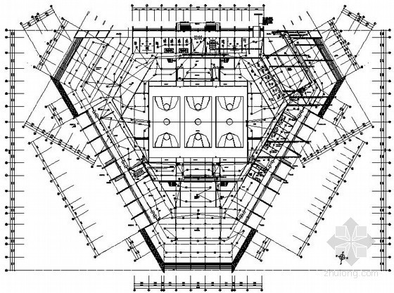 新疆体育馆消防水施工图资料下载-五层体育馆电气消防系统施工图