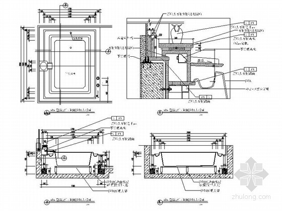 酒店浴缸节点资料下载-星级客房浴缸设计详图