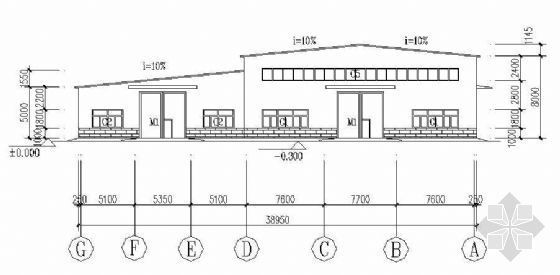 单层钢结构带行车资料下载-某单层带副跨的双跨钢结构厂房建筑结构图纸