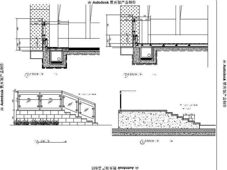 [浙江]妇青幼中心及文化中心景观施工图-屋顶花园详图