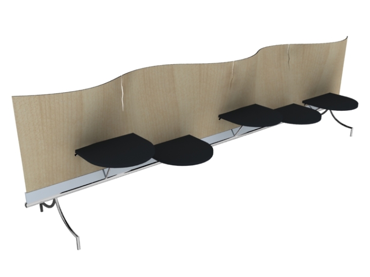 欧式铁艺座椅模型资料下载-艺术公共座椅3D模型下载