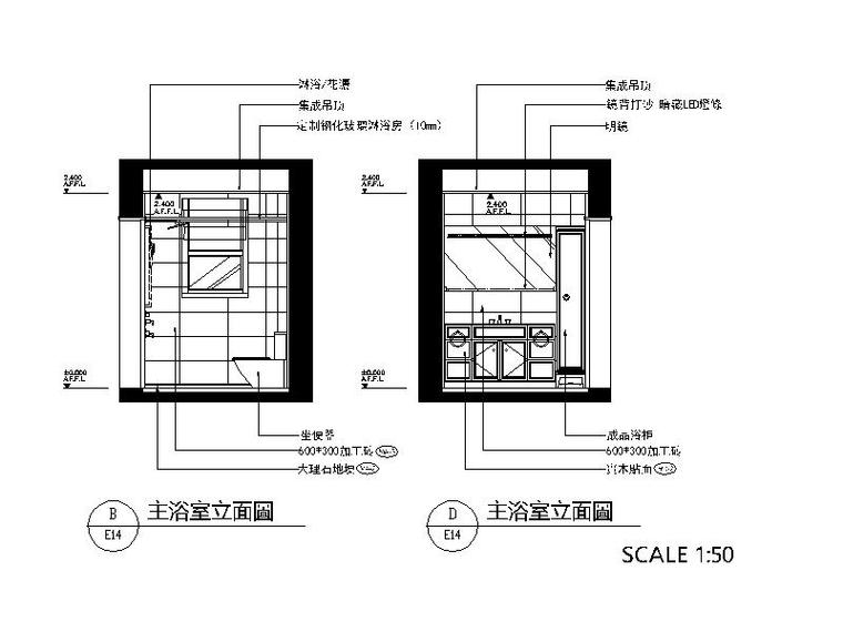 田园风格独栋别墅设计CAD施工图（含效果图）立面图