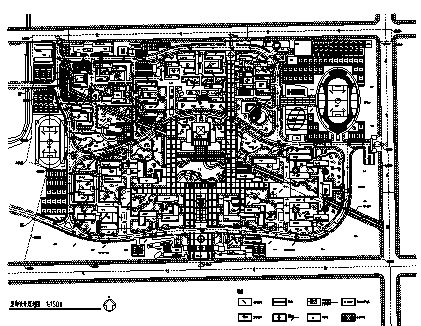 40套大学校园规划总平面图CAD方案图纸_6