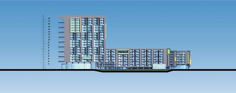 [安徽]高层现代风格高端型人才居住区建筑设计方案文本（含CAD）-高层现代风格高端型人才居住区建筑立面图