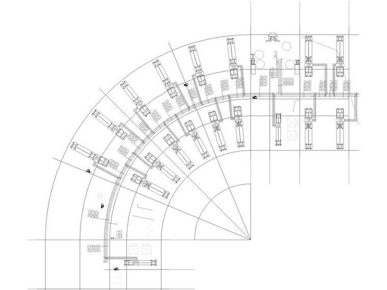 [甘肃]大型产业园办公区空调通风系统施工图(大院出品、制冷机房)-B03二层空调水平面图（局部）.jpg