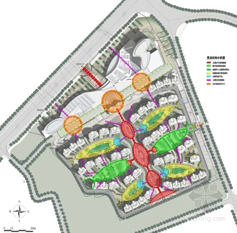 [江苏]现代风格住宅小区规划设计方案文本（总规优秀）-现代风格住宅小区规划设计分析图