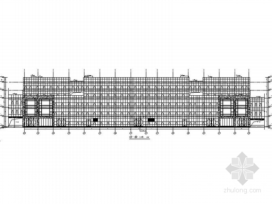 [成都]现代多层幕墙式商业建筑施工图-现代多层幕墙式商业立面图