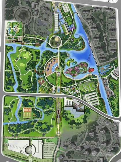 绿园区同心湖公园规划图片